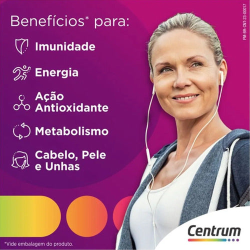Centrum Mulher Essentials C/60 Rosa Feminino Biotina Zinco