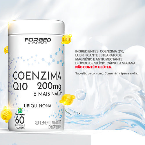 Coenzima Q10 200mg Pura Alta Concentração 60 Vegan Caps - Forged Nutrition