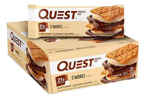 Barra De Proteína Quest Protein Bar Sabor Smores 12 Un Sabor S'mores
