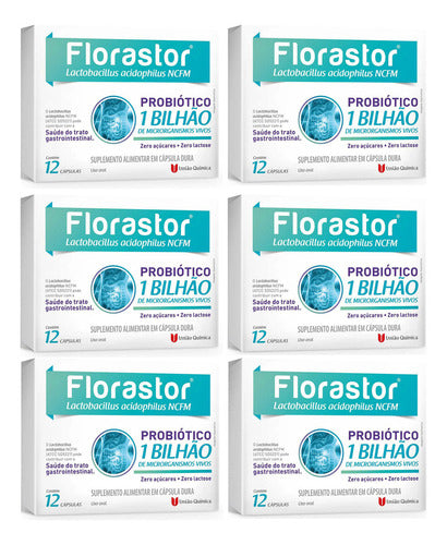 Kit 6 Florastor Equilíbrio Intestinal 12cps - União Química