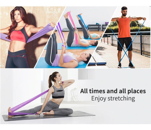 Faixa Elástica Para Fisioterapia Yoga Alongamento Pilates