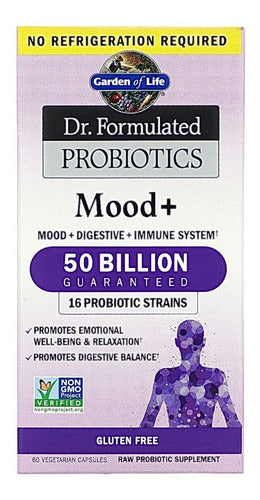 Probiótico 50 Bilhões Mood+ Garden Of Life 60 Caps