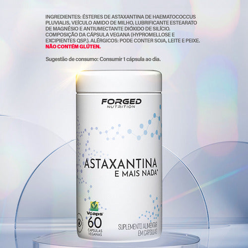 Astaxantina 6mg Alta Concentração 60 Vcaps Forged Nutrition Sabor Sem sabor