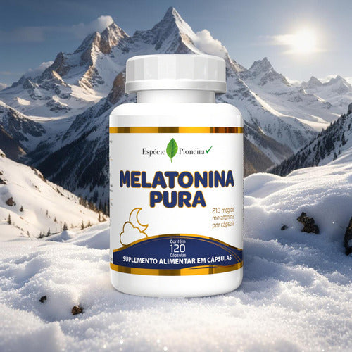 Melatonina Pura- 120 Cápsulas Matéria Prima Importada- Forte Sabor Sem Sabor