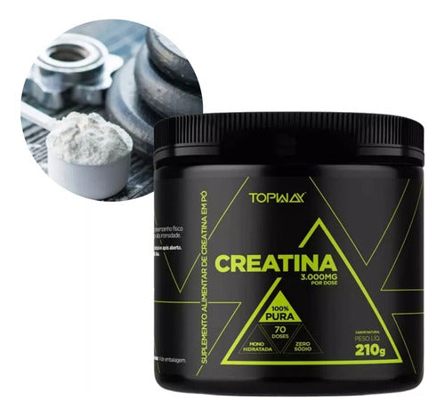 Creatina 100% Pura 70 Doses 210g - Topway