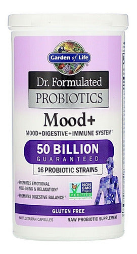 Probiótico 50 Bilhões Mood+ Garden Of Life 60 Caps
