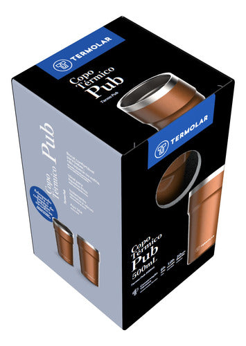 Copo Térmico Inox Cerveja Café Chá Chopp 500ml S/ Tampa