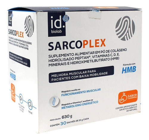 Sarcoplex Colágeno Hidrolisado Vitaminas C,d,e Hmb Sabor Tangerina