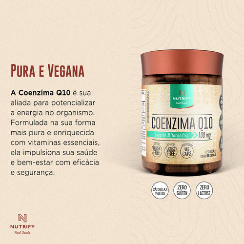 Coenzima Q10 100mg 60 Cápsulas Nutrify