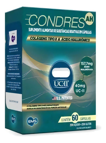 Condres Ah 60 Cápsulas Colágeno Tipo || + Ácido Hialurônico