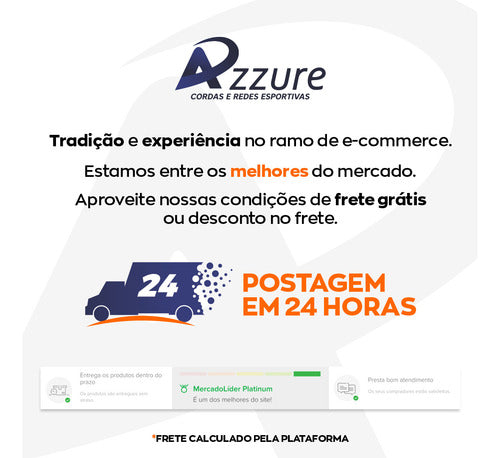 Rede Tênis Oficial Nylon 3 Faixas Quadra/saibro 12,5m