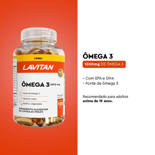 Kit 2 Lavitan Omega 3 - Com 120 Capsulas