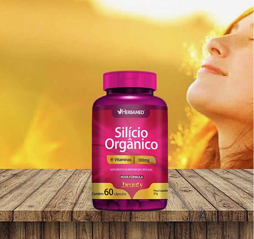 Silício Orgânico + Vitaminas - 60 Cápsulas - Herbamed Sabor Sem sabor