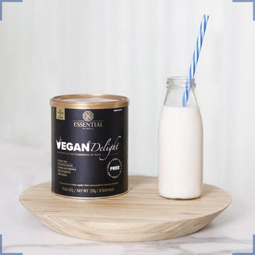 Vegan Delight 240g/8ds Essential Nutrition Bebida Vegetal Sem Sabor Essential Nutrition Pó 250g