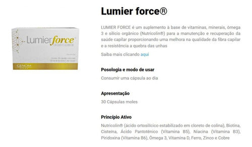 Lumier Force 30 Cápsulas Suplemento Alimentar Ômega 3 Genom