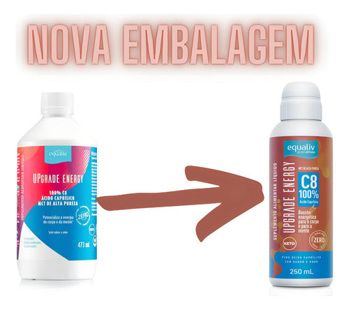 Equaliv Upgrade Energy 250ml Mct - Equaliv Sabor Sem sabor