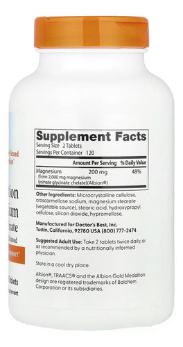 Magnésio Alta Absorção 100% Quelatado 100 Mg 240 Caps Vegano