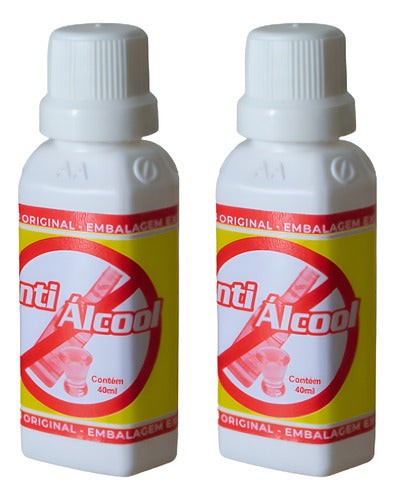 2 Anti Álcool Para Parar De Beber 100% Original 40ml