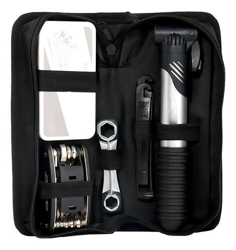 Estojo Kit Ferramentas Bike Acessórios Bomba Kit Remendo