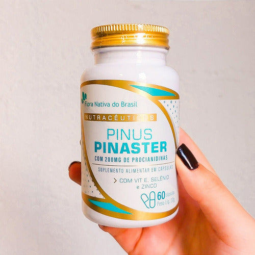 Pinus Pinaster Flora Nativa 60 Cápsulas Sabor Sem sabor
