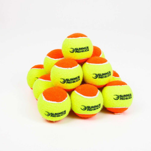 Kit Com 3 Bolinhas De Beach Tennis Summer Pro Beach Esportes Cor Amarelo