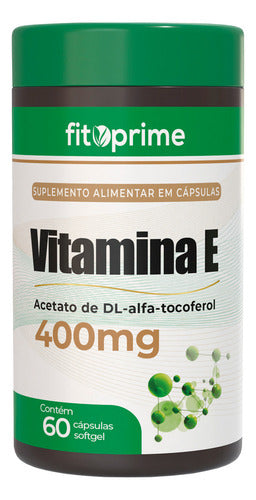 Vitamina E 400mg Softgel 60 Cápsulas Fitoprime Sabor Sem sabor