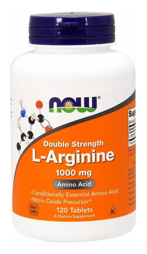 L-arginine 1000mg 120 Tabs Arginina Força Dupla - Now Foods