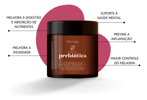 Fórmula Prebiótica Rituária | Saúde Intestinal e Pele Uniforme | Inulina, Psyllium e Goma Acácia 200g