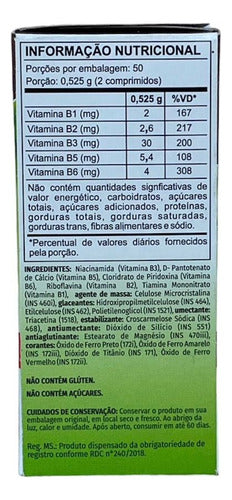 Polivitaminico Vitaminas Complexo B 100 Comprimidos Arte Nativa