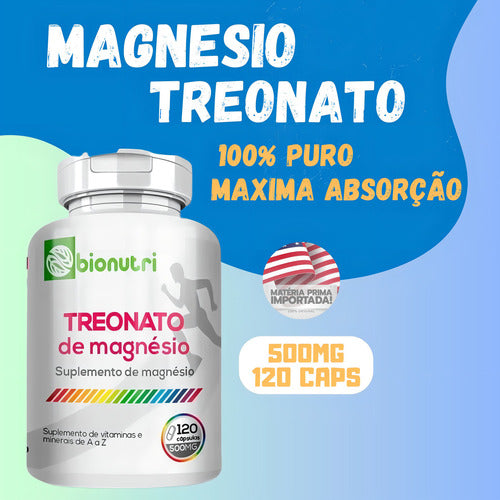 Suplemento alimentar 3un da treonina em cápsulas Formula Avançada Bionutri