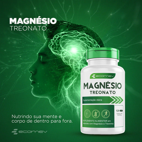 Suplemento em cápsulas Mix magnesio Quelato Dimalato Treonato 360cps 500mg Ecomev