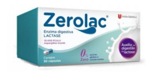 Zerolac Enzima Lactase 10.000 30 Caps Zero Açúcar