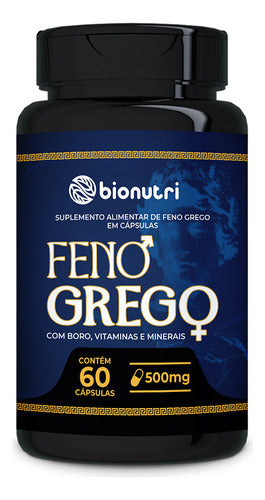 Feno Grego Com Boro, Vitaminas E Minerais 60caps Bionutri Sabor Sem Sabor