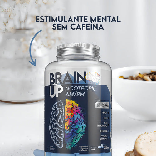 Nootrópico Brain Up Am/pm 60 Tabletes True Source Sabor Sem sabor
