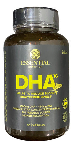 Dha Tg 1000mg (90 Caps) - Essential Nutrition Sabor Sem sabor