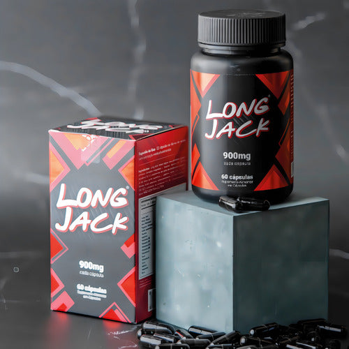 Long Jack sem sabor 60 cápsulas frasco de 900 mg