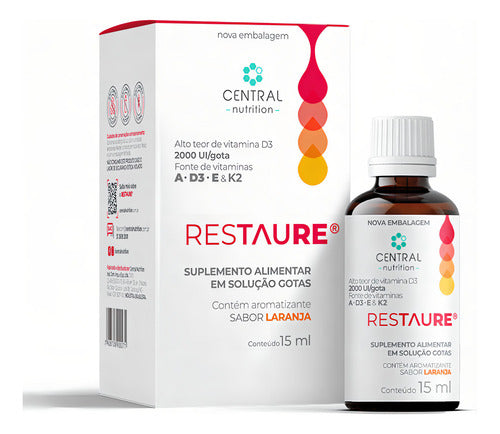 Restaure® - Gotas - 15ml - Central Nutrition Vitaminas A D3 E E K2