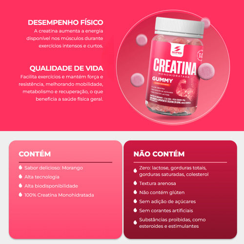 Super Gummy Creatina Sabor Morango