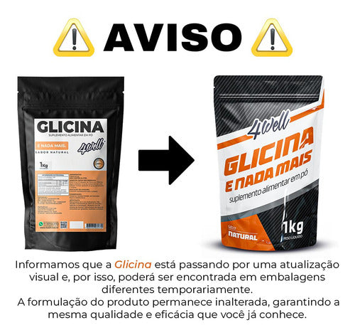 Glicina 1kg 4well 100% Pura Importada