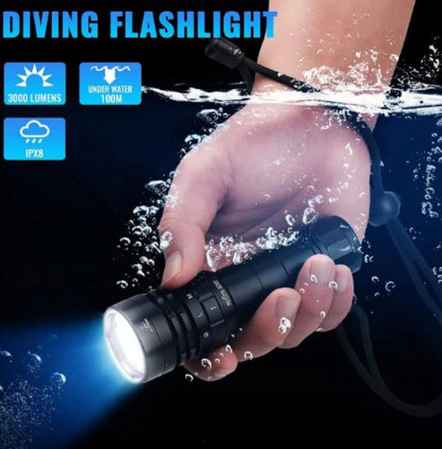 Lanterna Para Mergulho Sofirn Sd05 3000lm C/bateria 21700 Cor da lanterna Preto Cor da luz Branco