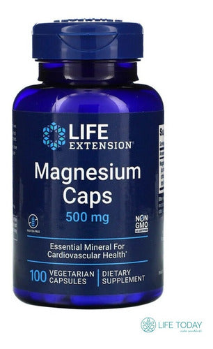 Magnesium Magnésio 500mg (100 Caps) Life Extension Sabor Sem sabor