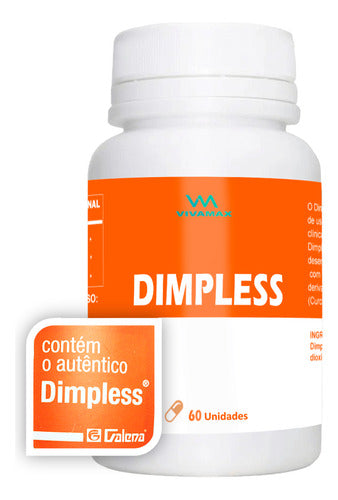 Dimpless® 40mg Autêntico Galena 60 Cápsulas Vivamax Celulite Sabor Neutro