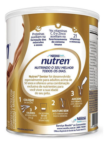 Composto Lácteo Café com Leite Nutren Senior Lata 740g