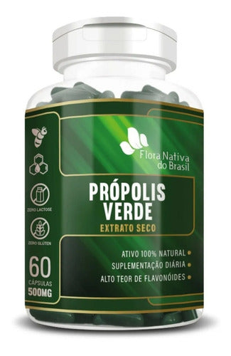 Própolis Verde 60 Cápsulas 500mg - Flora Nativa