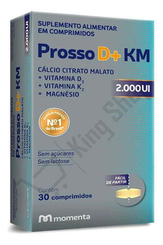 Prosso D+ Km Com 30 Comprimidos 2000ui - Momenta Sabor Sem sabor