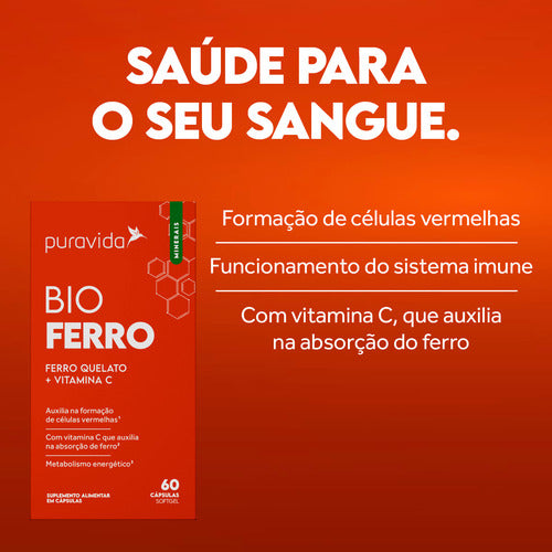 Bio Ferro Puravida 60 Cápsulas