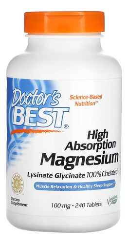 Magnésio Alta Absorção 100% Quelatado 100 Mg 240 Caps Vegano