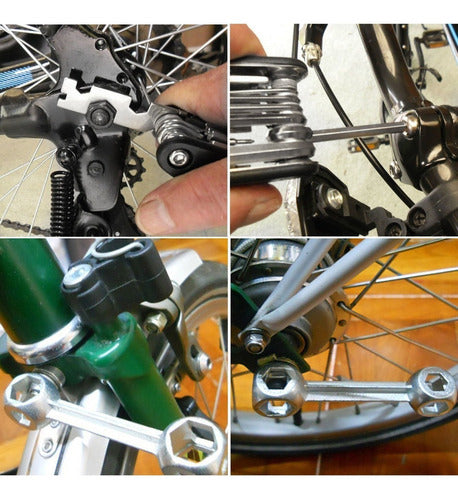 Kit Ferramenta Bike Bolsa Chave Bomba Remendo Reparo Seguro