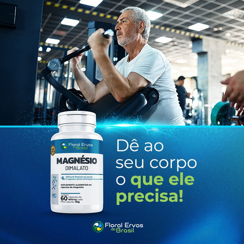 Kit Com 3x Magnésio Dimalato 600mg Floral Ervas - 360 Caps