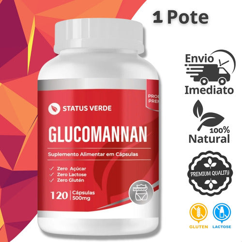 Glucomannan 120 Cápsulas 500mg - Status Verde
